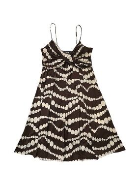 Brown and Cream Polka Dot Dress